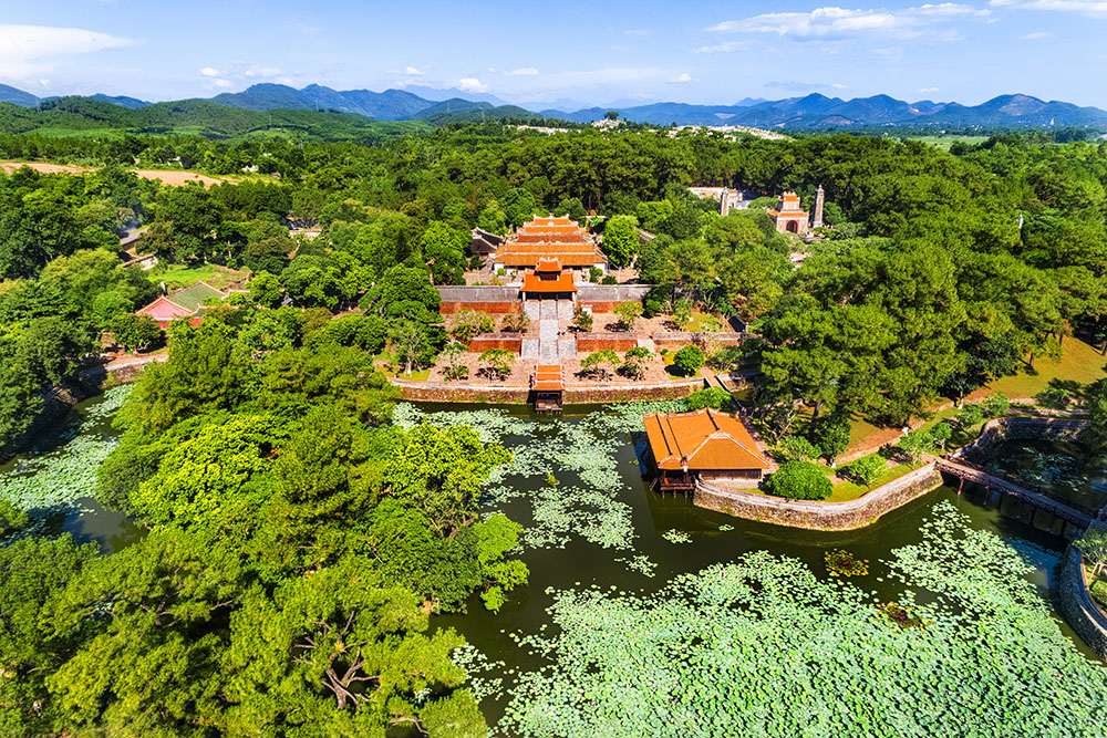 Hue is located in central Vietnam, lying on the banks of the Perfume River